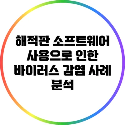 해적판 소프트웨어 사용으로 인한 바이러스 감염 사례 분석