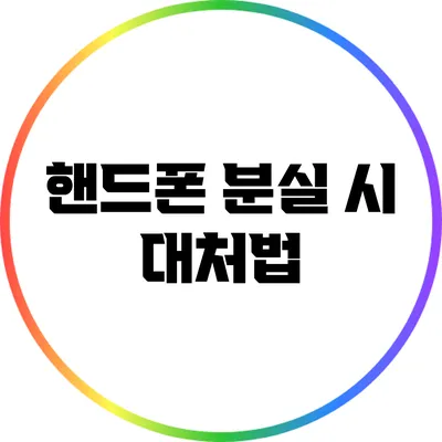 핸드폰 분실 시 대처법