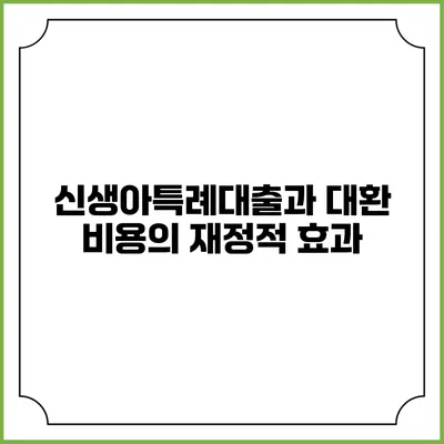 신생아특례대출과 대환 비용의 재정적 효과