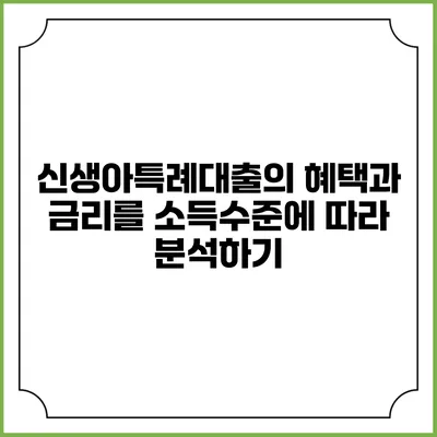 신생아특례대출의 혜택과 금리를 소득수준에 따라 분석하기
