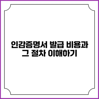 인감증명서 발급 비용과 그 절차 이해하기