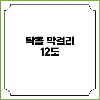 탁올 막걸리 12도